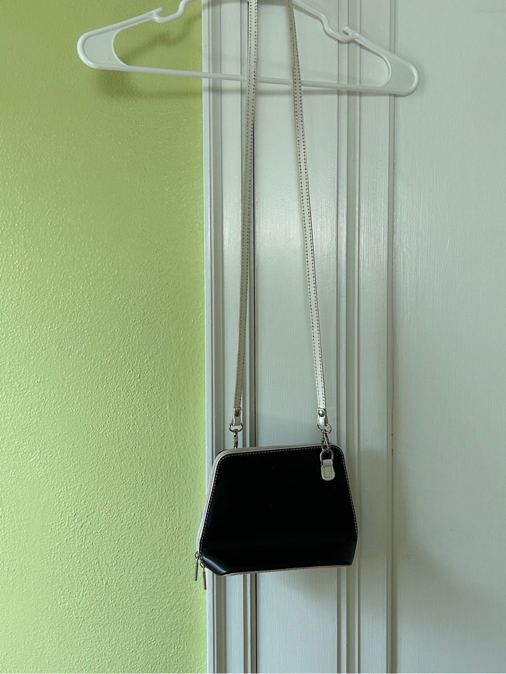 Vintage Black Crossbody Bag - Made in Italy